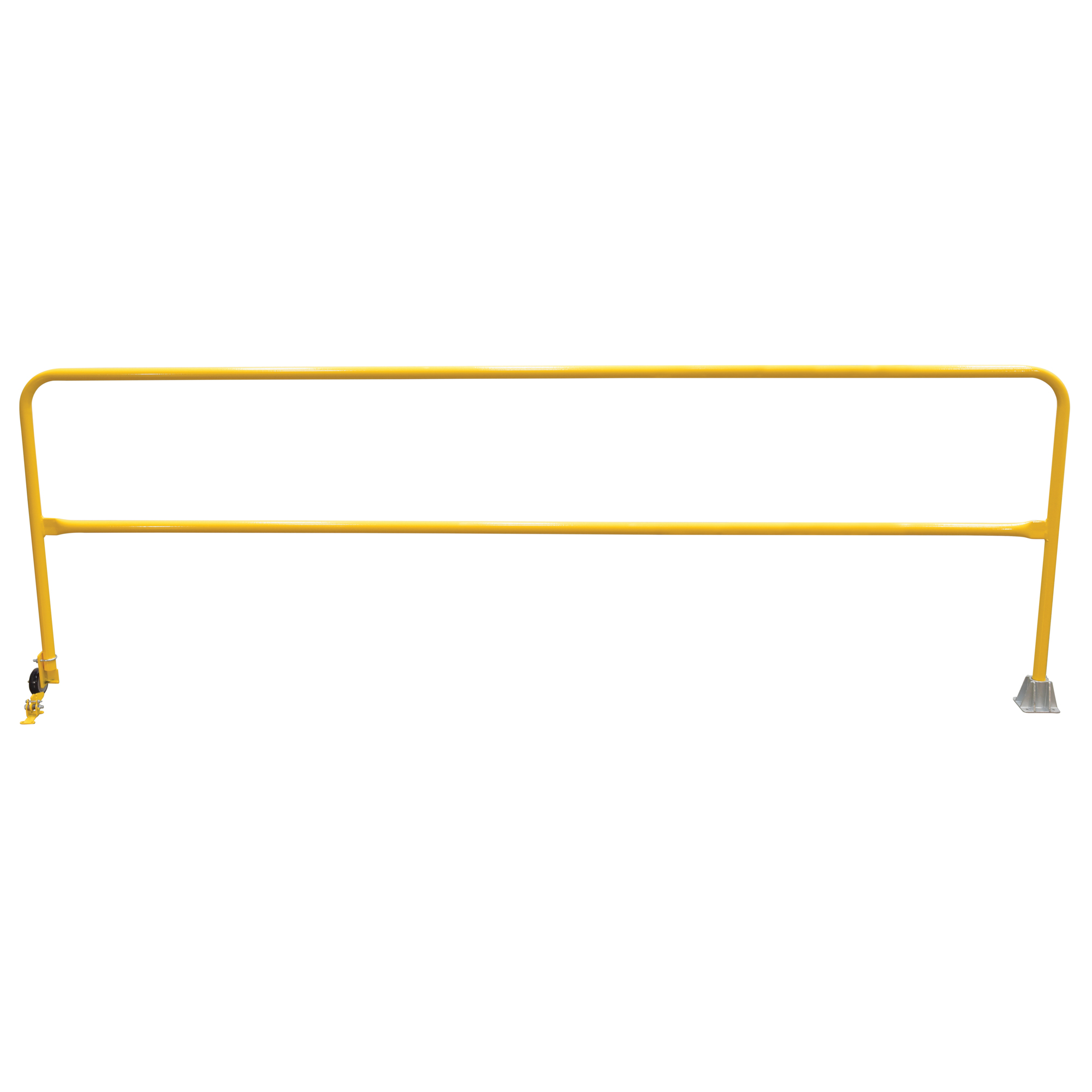 Vestil Steel Dock Safety Swing Gate - 11ft. Length, Yellow, Model# SSG-11